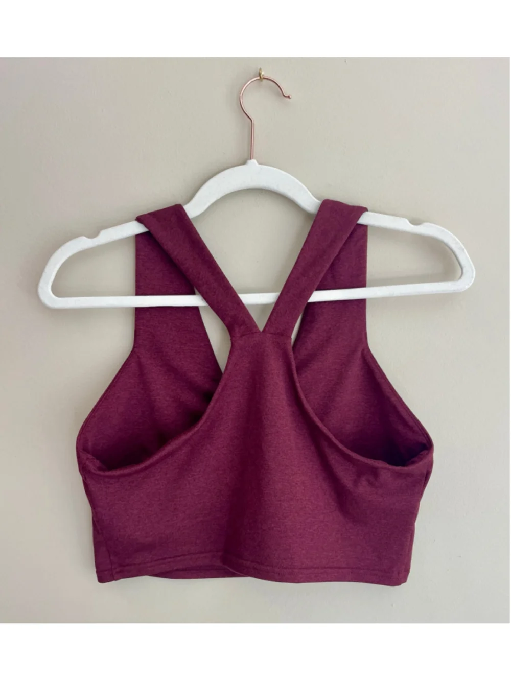 Quince Ultra Soft Activewear Set Women M Burgundy Crop Tank High Rise Leggings